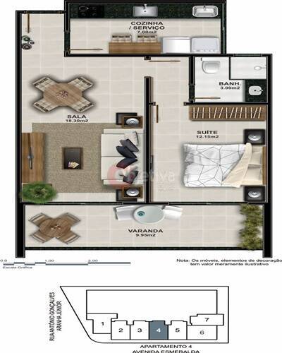 Apartamento, 1 quarto, 53 m² - Foto 34