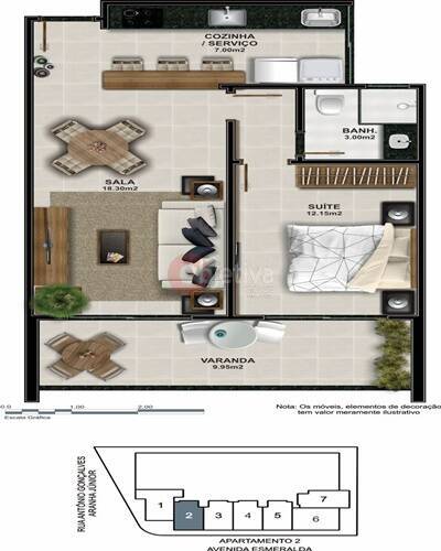 Apartamento, 1 quarto, 53 m² - Foto 33
