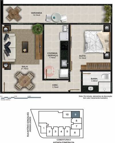 Apartamento, 1 quarto, 53 m² - Foto 38