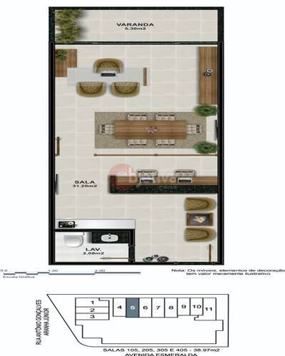Apartamento, 1 quarto, 53 m² - Foto 43